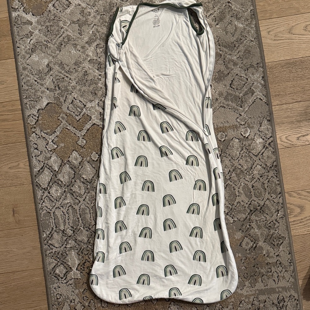 Kyte BABY White and Green rainbows sleep sack 0.5 L